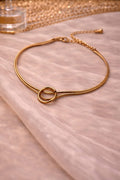 Modern Gold Tone Circle Detail Bracelet