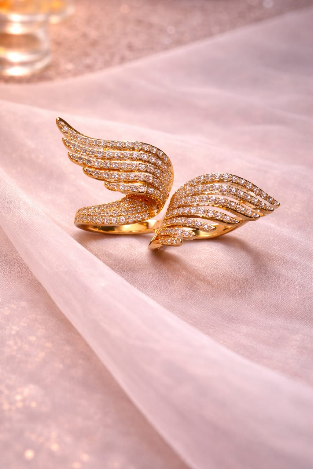 Crystal Wing Open Ring